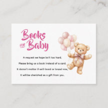 Libros personalizados de osito de peluche rosa par