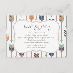 Tarjeta De Recepción Libros piden Verde azulado a Naranja de la Marina 