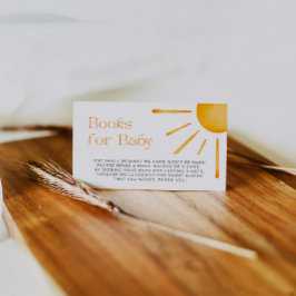 Tarjeta De Recepción Libros Retro De Sun Para El Bebé