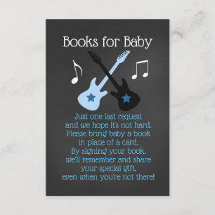 Tarjeta De Recepción Libros Rock a Bye Rockstar para Bebé
