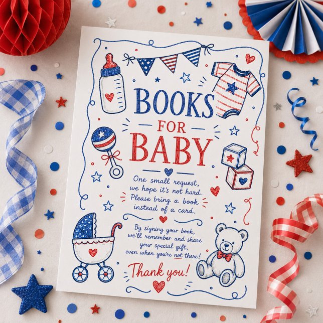 Tarjeta De Recepción Libros rojos blancos y debidos para bebé (Subido por el creador)