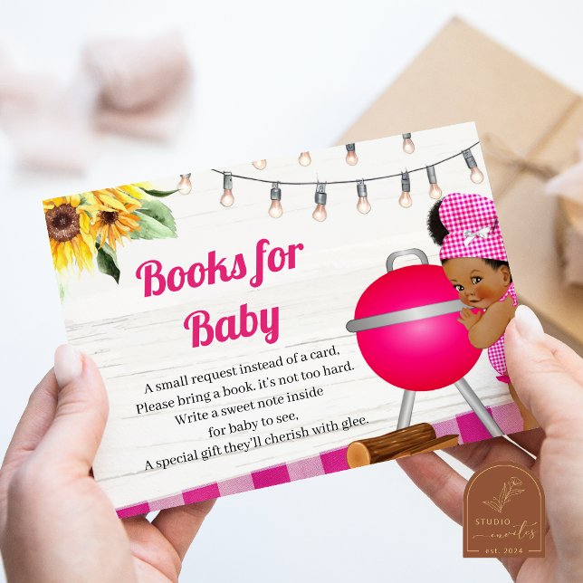 Tarjeta De Recepción Libros Rosa BBQ African Libros para bebé (Subido por el creador)