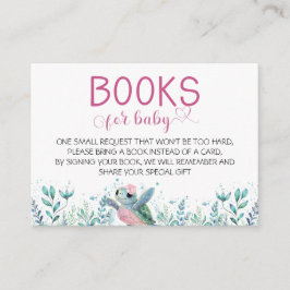 Tarjeta De Recepción Libros Rosa De Tortuga Marítima Para Bebés