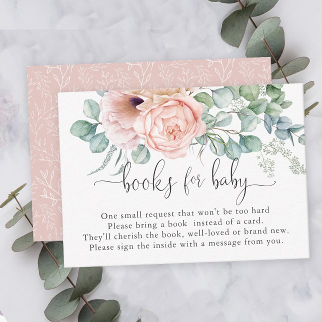 Tarjeta De Recepción Libros rosados para pasteles femeninos para bebés (Subido por el creador)