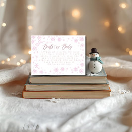 Tarjeta De Recepción Libros rosas de invierno para Baby Baby Shower