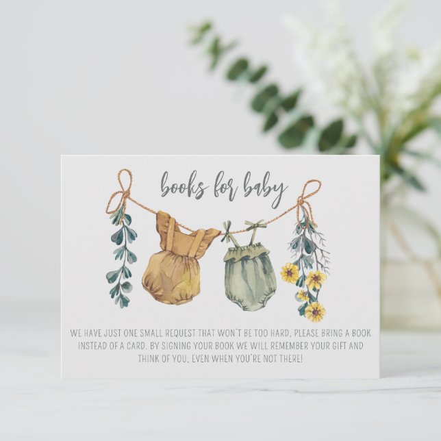 Tarjeta De Recepción Libros rusos para Baby Boho Baby Shower (Anverso de pie)