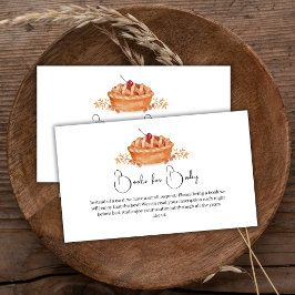 Tarjeta De Recepción Libros Rústicos Cutie Pie Cherry Fall Baby Shower