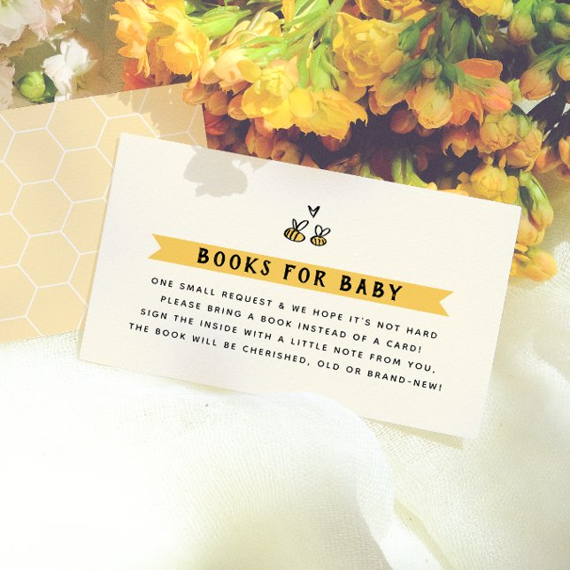Tarjeta De Recepción Libros rústicos de abeja para baby shower para beb (Subido por el creador)