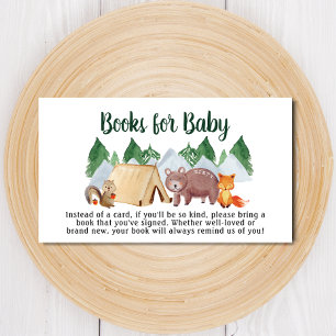 Tarjeta De Recepción Libros Rústicos De Animales De Woodland Para Baby 