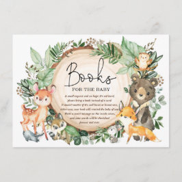 Tarjeta De Recepción Libros rústicos de vegetación forestal para bebé
