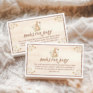 Tarjeta De Recepción Libros rústicos para bebés de animales de Woodland