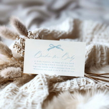 Libros sencillos con lazo azul para baby shower