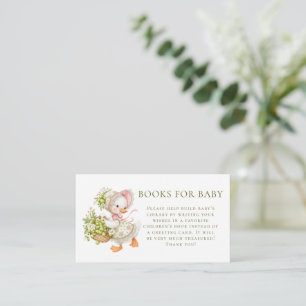 Tarjeta De Recepción Libros Silly Goose Gooseberry para Baby Shower