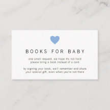 Libros simples de Blue Heart Boy para Baby Shower
