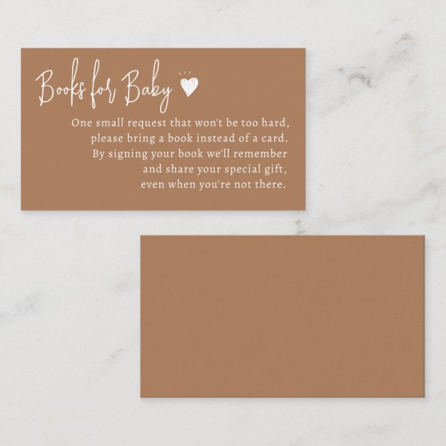 Tarjeta De Recepción Libros simples mínimos neutrales de género para el (Anverso / Reverso)