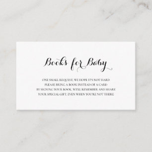 Tarjeta De Recepción Libros simples neutrales de género para Baby Showe