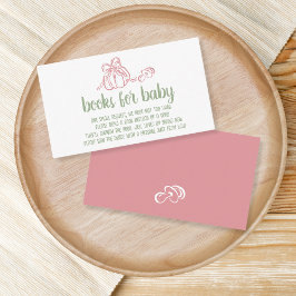 Tarjeta De Recepción Libros singulares de calabaza para bebés