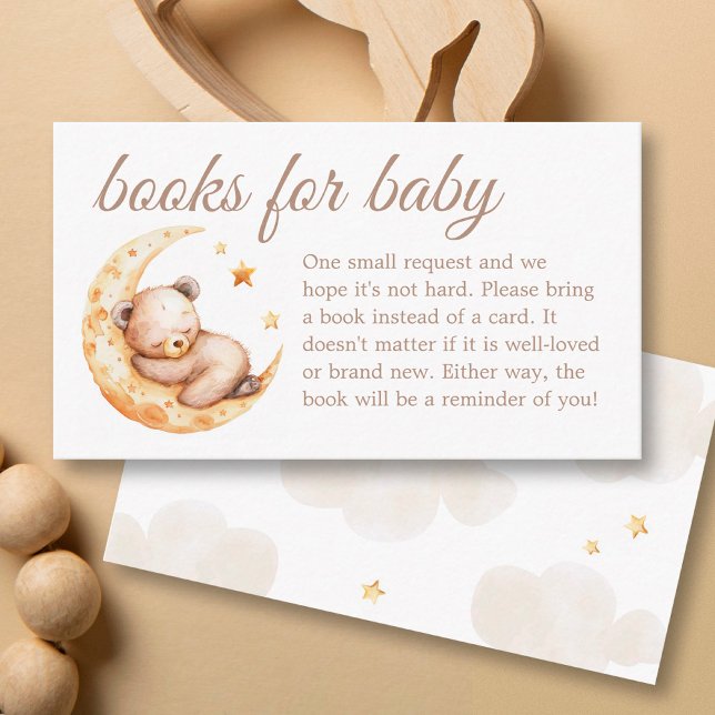 Tarjeta De Recepción Libros sobre el oso de la Luna para el Baby Shower (Subido por el creador)