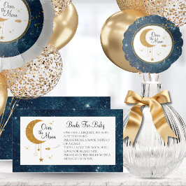 Tarjeta De Recepción Libros Sobre La Luna Para Baby Shower