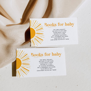 Tarjeta De Recepción Libros solares de Boho para bebé