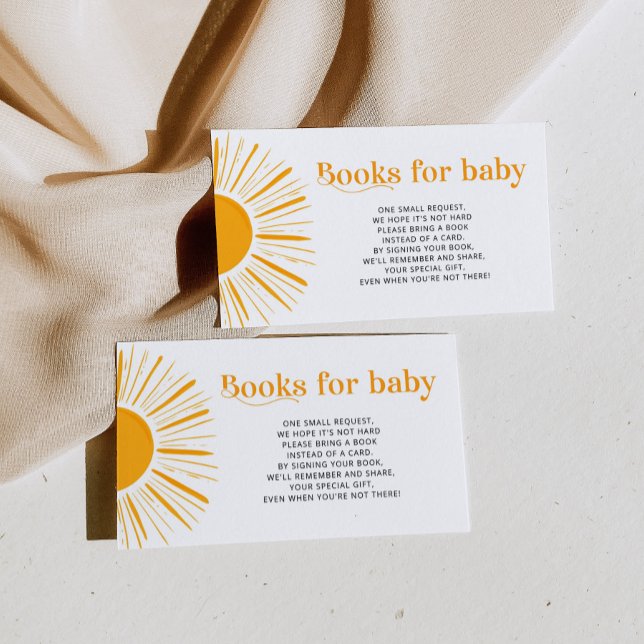 Tarjeta De Recepción Libros solares de Boho para bebé (Subido por el creador)