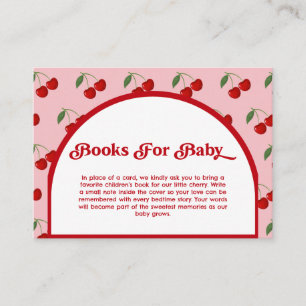 Tarjeta De Recepción Libros solicitados para la fiesta de bebé Cherry K