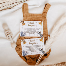 Tarjeta De Recepción Libros solicitan Baby Shower animal moderno