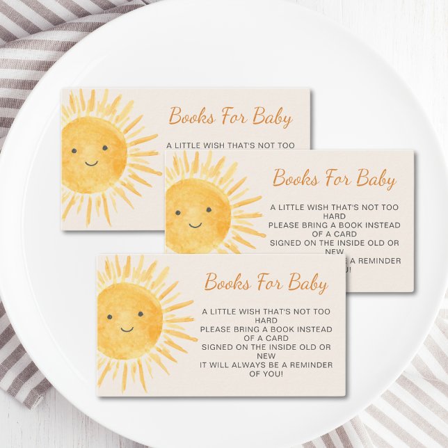 Tarjeta De Recepción Libros Sunshine Para Baby Boho Baby Shower (Subido por el creador)