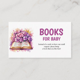Tarjeta De Recepción Libros Temáticos De Hydrangea Book Para Bebé