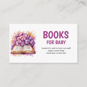Tarjeta De Recepción Libros Temáticos De Hydrangea Book Para Bebé