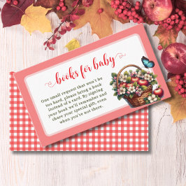 Tarjeta De Recepción libros temáticos de manzanas de cosecha de otoño p