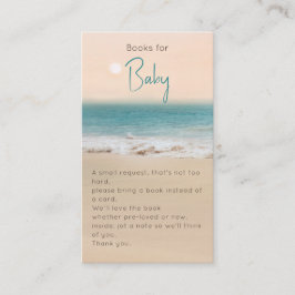 Tarjeta De Recepción Libros temáticos de playa para Baby Shower