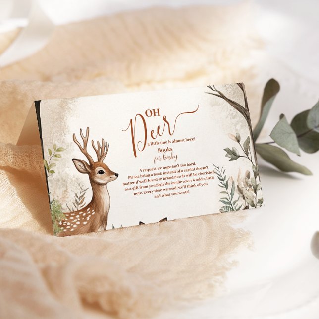 Tarjeta De Recepción Libros temáticos de Woodland Oh Deer para el bebé (Subido por el creador)