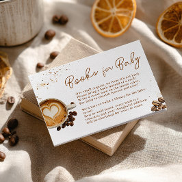 Tarjeta De Recepción Libros temáticos modernos para preparar café para 