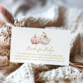 Tarjeta De Recepción Libros temáticos sobre la caída de calabaza rosa p