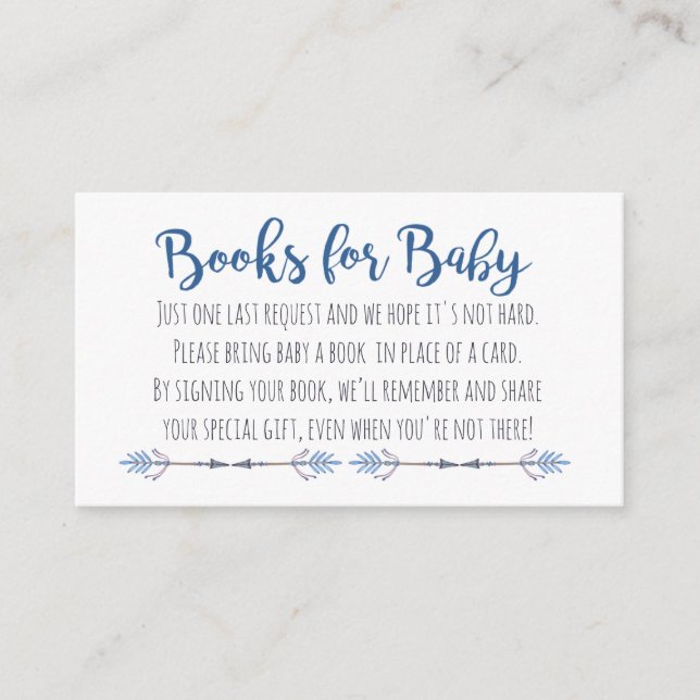 Tarjeta De Recepción Libros Tribales Para Bebés (Anverso)