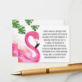 Tarjeta De Recepción Libros tropicales de aves flamencas para bebés