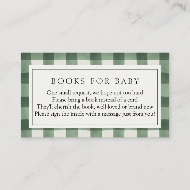 Tarjeta De Recepción Libros verdes de escúfalo apilados para el gabinet (Anverso)