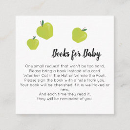 Tarjeta De Recepción Libros verdes de manzana para bebé