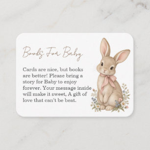 Tarjeta De Recepción Libros Vintage Bunny Para Shower de Bebé