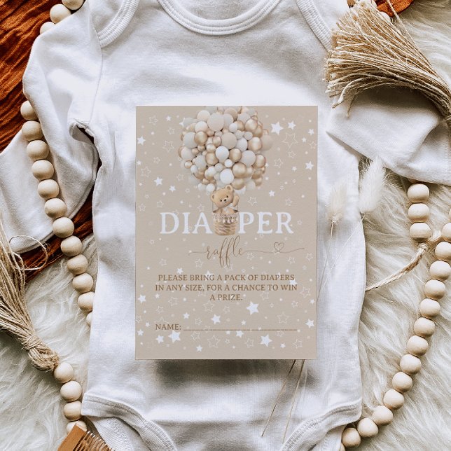 Tarjeta De Recepción Ligero marrón para pañales Bearly espera la ducha  (Subido por el creador)