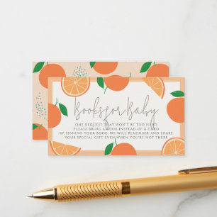 Tarjeta De Recepción Lil Cutie Modern Naranja Baby Shower Solicitud de 