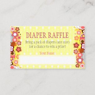 Tarjeta De Recepción Lil Foxie Cub - boleto de la rifa del pañal