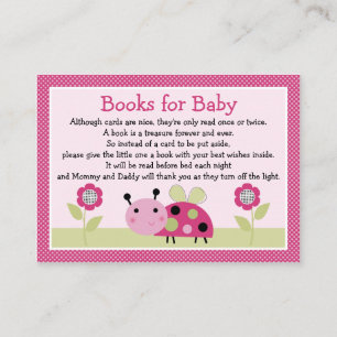 Tarjeta De Recepción "Lil Ladybug con puntos" Solicitud de libro Insert