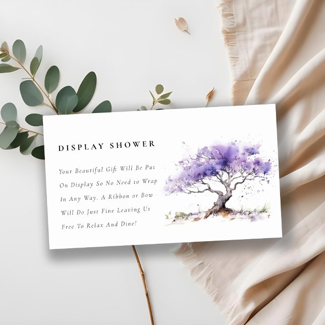 Tarjeta De Recepción Lilac Jacaranda Tree Display Shower Baby Shower (Subido por el creador)