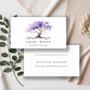 Tarjeta De Recepción Lilac Watercolor Jacaranda Tree Boda Website