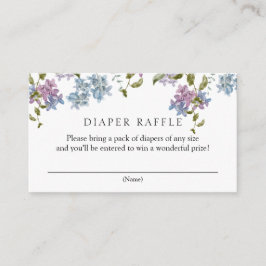 Tarjeta De Recepción Lilac y Lavender Diaper Raffle Baby Shower