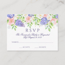 Tarjeta De Recepción Lilac y Peony Ssofisticado Boda