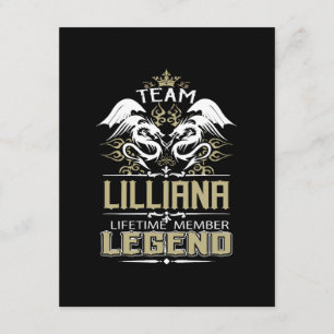 Tarjeta De Recepción Lilliana Lilliana Dragón Miembro Vitalicio Leyenda