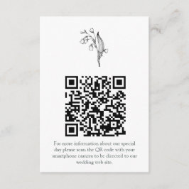 Tarjeta De Recepción Lily of the Valley - White Collatation RSVP